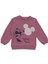 Kız Bebek Mickey Mouse Öpücük Baskılı Alt Üst 2'Li Eşofman Takım 2