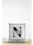 Çift Tarafı Dijital Baskılı N Harfi Dekoratif Suni Deri Kırlent Kılıfı 1