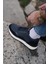 Edmond Model Deri El Yapımı Erkek Lacivert Sneaker 5