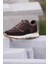 Edmond Model Deri El Yapımı Erkek Kahverengi Sneaker 4