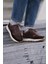 Edmond Model Deri El Yapımı Erkek Kahverengi Sneaker 5