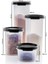 Oval Yuvarlak Kuru Gıda Saklama Kabı 4'lü 200-440-650-890ML Siyah 2