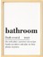 Banyo Yazı-Bathroom Text Ahşap Çerçeveli Poster Tekli Dekor Duvar Tablo Seti 2