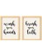 Yazı Banyo Funny Doğal Ahşap Çerçeveli 2'li Tablo Seti 2