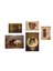 Vintage Nature Doğal Ahşap Çerçeveli Çoklu 5'li Tablo Seti 2