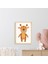 Çocuk Giraffe-Zürafa Doğal Ahşap Çerçeveli Tekli Tablo Seti 1