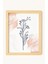 Soyut Abstract Flower Doğal Ahşap Çerçeveli 3'lü Tablo Seti 5