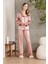 Saten Biyeli Pijama Takımı 1200 - Brandy 2