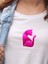 Kadın T-Shirt Pembe Kedi 2