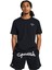 Siyah Erkek Bisiklet Yaka T-Shirt 1383379-001 Curry Emb Splash Tee 1