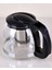Renkli Çelik Süzgeçli Cam Demlik 700 ml Siyah, Isıya Dayanıklı Cam Demlik 3