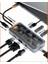 100W Pd 10IN1 Type-C Hub Type-C To VGA 4K HDMI RJ45 3.5mm Sd Tf Kart 3xusb3.0 Çeviriçi Hub 2