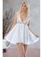 Beyaz Dantelli Saten Gecelik - M-395 3