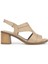 Ziya, Kadın Hakiki Deri Topuklu Sandalet 1411020Z2211 Bej 1