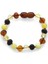 Oval Form Multicolor Doğal Damla Kehribar Bebek Bileklik 1