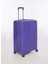 Mor Unisex 47x74x26 cm Büyük Boy Çekçekli Sert Valiz FAB-5239 2