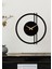 Double Line Metal Siyah Duvar Saati - Ev / Ofis Saati - Hediye Saat - 50 x 48 cm 1