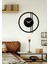 Double Line Metal Siyah Duvar Saati - Ev / Ofis Saati - Hediye Saat - 50 x 48 cm 2
