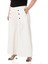 Büyük Beden Düğme Detaylı Geniş Paça Fermuarlı Beyaz Pantolon 5