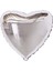 18 inç Gümüş Renk Kalp Şekilli Folyo Balon 1