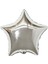 18 inç Gümüş Renk Yıldız Şekilli Folyo Balon 1