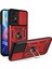 Xiaomi Redmi Için Not 11 5g (Çin) (Mediatek)/not 11T 5g/not 11S 5g Kamera Slayt Kapak Yüzük Tutucu Kickstand Şık Anti-Cratch Pc+Tpu Telefon Kapağı Kılıf Kırmızısı (Yurt Dışından) 1