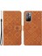 Xiaomi Redmi Için Note 11 5g (Çin) (Mediatek)/not 11T 5g/not 11S 5g Manyetik Kıta Dışında Etnik Stil Çiçek Cüzdan Pu Deri Kabuk-Brown (Yurt Dışından) 1