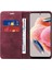 Xiaomi Için Redmi Note 12 4g Rfıd Engelleyen Telefon Cüzdan Kılıf Deri Deri Stand Kapak Kırmızısı (Yurt Dışından) 2
