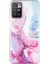 Xiaomi Redmi Için 10/10 2022/10 Prime/not 11 4g (Mediatek) Imd Mermer Desen Yumuşak Tpu Telefon Kapağı Şok Geçirmez Anti-Çizik Vaka-Pembe/mavi (Yurt Dışından) 1