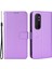 Xiaomi Mi Için Not 10 Lite Elmas Doku Katlama Stand Pu Deri Kılıf Manyetik Kapatma Cüzdan Strap-Purple ile Kapak Kapağı (Yurt Dışından) 1