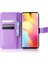 Xiaomi Mi Için Not 10 Lite Elmas Doku Katlama Stand Pu Deri Kılıf Manyetik Kapatma Cüzdan Strap-Purple ile Kapak Kapağı (Yurt Dışından) 2