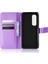 Xiaomi Mi Için Not 10 Lite Elmas Doku Katlama Stand Pu Deri Kılıf Manyetik Kapatma Cüzdan Strap-Purple ile Kapak Kapağı (Yurt Dışından) 4