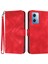Xiaomi Redmi Için Note 12 5g (Çin)/(Hindistan)/(Global)/poco X5 5g Cüzdan Telefon Kılıfı Baskalı Pu Deri Stand Kapak-Kırmızı (Yurt Dışından) 1