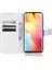 Xiaomi Mi Için Note 10 Lite Elmas Doku Katlama Standı Pu Deri Kılıf Manyetik Kapanma Cüzdan Strap-White ile Kapak Kapağı (Yurt Dışından) 2