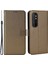 Xiaomi Mi Için Not 10 Lite Elmas Doku Katlama Stand Pu Deri Kılıf Manyetik Kapanma Cüzdan Strap-Brown ile Kapak Kapağı (Yurt Dışından) 1