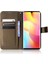 Xiaomi Mi Için Not 10 Lite Elmas Doku Katlama Stand Pu Deri Kılıf Manyetik Kapanma Cüzdan Strap-Brown ile Kapak Kapağı (Yurt Dışından) 2