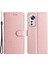 Xiaomi Için 12 Lite 5g Cüzdan Telefon Kılıfı Görüntüleme Stand Ipek Doku Deri Kapak Bilek Kayış Rose Altın (Yurt Dışından) 1