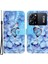 Xiaomi Için Poco X5 Pro 5g/redmi Note 12 Pro Hız 5g Pu Cüzdan Telefon Kılıfı 3D Desen Baskı Anti-Damla Stand Kapağı-Çiçek ve Kelebek (Yurt Dışından) 1