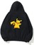 Unisex Pokemon Pikachu Ön Arka Baskılı Siyah Sweatshirt Hoodie 1