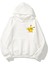 Unisex Pokemon Pikachu Ön Arka Baskılı Beyaz Sweatshirt Hoodie 2
