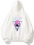 Unisex Anime Karakteri Antı Socıal Ön Arka Baskılı Beyaz Sweatshirt Hoodie 1