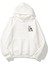 Unisex Cat Loving Skeleton Ön Arka Baskılı Beyaz Sweatshirt Hoodie 2