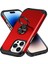 Ring Tutucu Pc+Tpu Damla Geçirmez Telefon Koruyucu Kapak Kırmızısı ile iPhone14 Pro Kılıf (Yurt Dışından) 3
