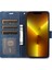 Cüzdan Stand Kapağı iPhone13 Pro Max Deri Kılıfı Bilek Kayış Mavisi (Yurt Dışından) 2