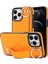 iPhone12 Pro Koruyucu Vaka Dalga Deseni Pu+Tpu Kickstand Telefon Kapak-Orange Için (Yurt Dışından) 1