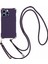 iPhone12 Pro Max Yumuşak Tpu Cep Telefon Kılıfı Için Dört Köşe Şok Geçirmez Cep Telefonu Kapağı Asılı Halat-Dark Mor (Yurt Dışından) 1