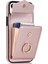 iPhone13 Mini 5.4 Inç Kasa Akordeon Stili Pu+Tpu Rfıd Engelleme Kickstand Telefon Kapağı Kayış Rose Gold (Yurt Dışından) 2