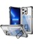 iPhone13 Pro Kickstand Case Card Yuvası (Büyük Arka Lens Deliği) Için Ysm Takviyeli Köşeler Serisi -Transparent Siyah (Yurt Dışından) 1
