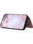 iPhone12/12 Pro 6.1 Inç Kickstand Pu Deri+Tpu Rfıd Engelleme Telefon Kabuğu Bilek Kayış Rose Altın (Yurt Dışından) 2