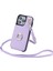 iPhone14 Pro Max Case Crossbody Tpu+Pu Deri Yüzük Tutucu Kickstand Cep Telefonu Kapak Işık Mor (Yurt Dışından) 3